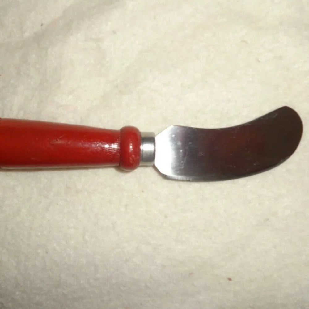 Cheese Knife Spreader Stainless Steel Wood Handle